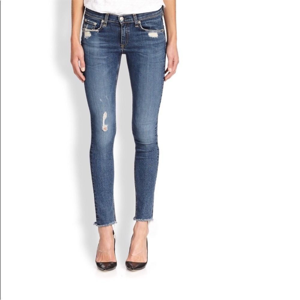 Rag & Bone Mid Rise Dark Wash Skinny Jeans Women’s Size 28